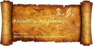 Kocsán Julianna névjegykártya